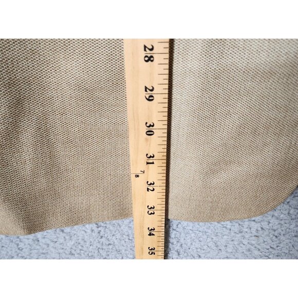 Lauren Ralph Lauren Beige 2 Button Blazer Suit Jacket Size 46 L Silk Wool Blend - Picture 9 of 14